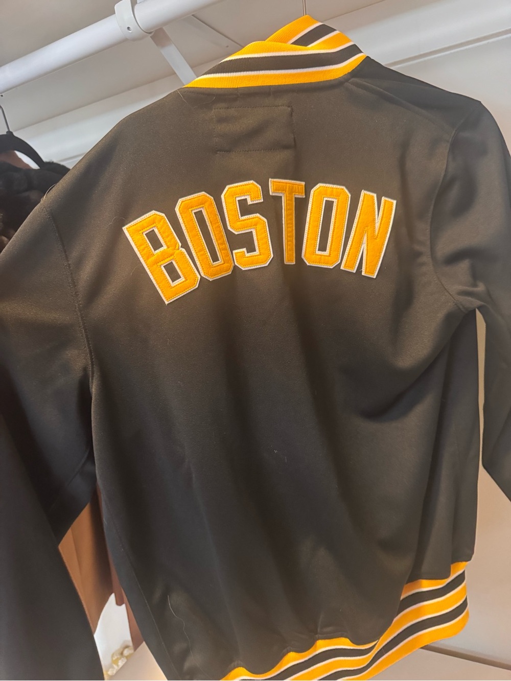 Boston Black & Gold Varsity Jacket - Men